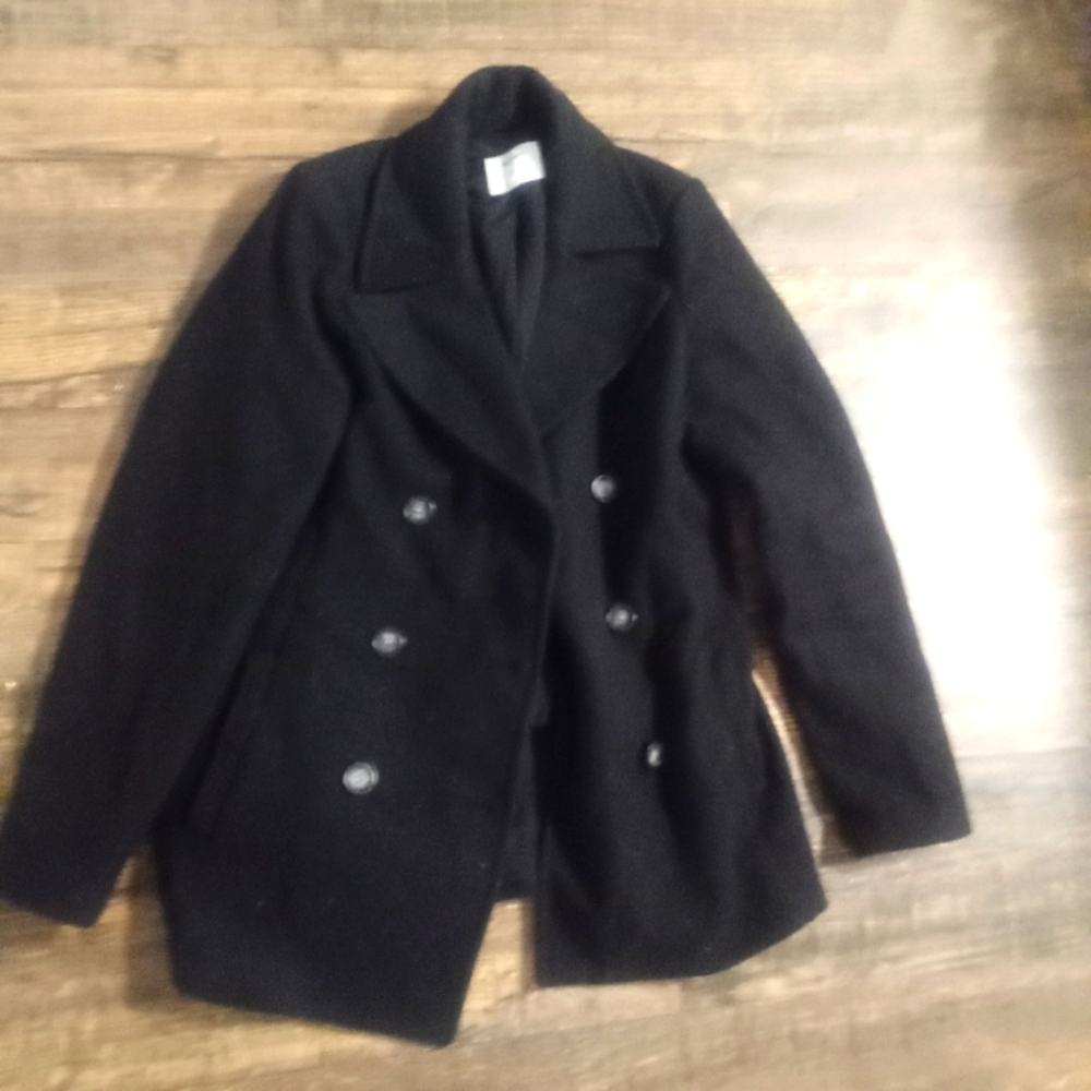 Black peacoat